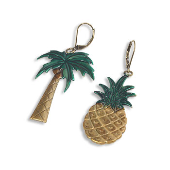  Beach : Boucles d'oreille ananas