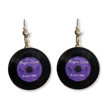 Billie : Boucles d'oreille clips mauves