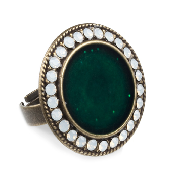 Byzance : Bague vert profond