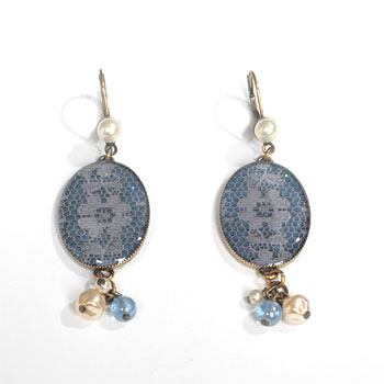 Fleur Bleue : Boucles d'oreille longues