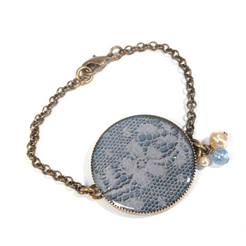 Fleur Bleue : Bracelet grand modele