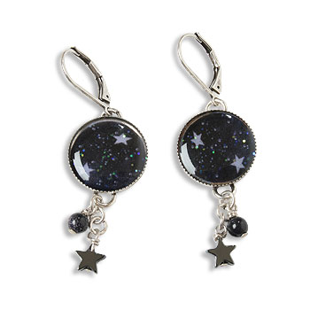 Midnight : Boucles d'oreille petit modèle