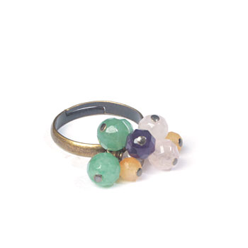 Rainbow : Bague pampille